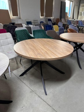 Стол ДАРИО D100 Дуб Канзас / Черный каркас М-City в Нягани - nyagan.mebel24.online | фото 9