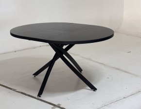 Стол ДАРИО D110 раскладной Черный, стекло/ Черный каркас М-City в Нягани - nyagan.mebel24.online | фото 2