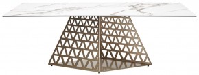 Стол ENNA 220 KL-188 Контрастный мрамор матовый, итальянская керамика/ каркас цвета шампань, ®DISAUR в Нягани - nyagan.mebel24.online | фото 10