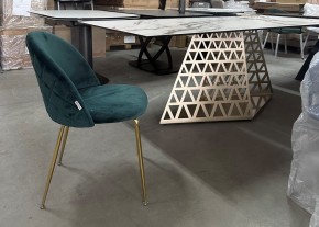 Стол ENNA 220 KL-188 Контрастный мрамор матовый, итальянская керамика/ каркас цвета шампань, ®DISAUR в Нягани - nyagan.mebel24.online | фото 7
