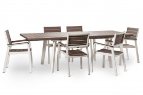 Стол Гармония раздвижной (Harmony Extendable) белый-капучино в Нягани - nyagan.mebel24.online | фото 6