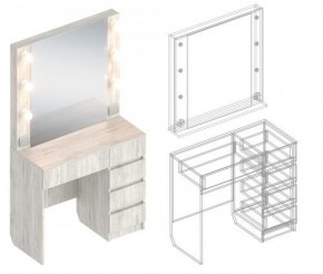 Стол гримерный - 2 (зеркало + стол) в Нягани - nyagan.mebel24.online | фото 3
