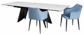 Стол IVAR 200 MARBLES KL-99 Белый мрамор, итальянская керамика, ®DISAUR в Нягани - nyagan.mebel24.online | фото 4