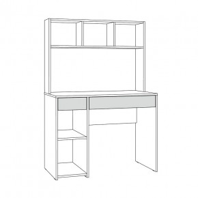 Стол компьютерный 12.77 F Комфорт (Белый РЕ шагрень) в Нягани - nyagan.mebel24.online | фото 4