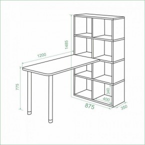 Стол компьютерный Bartolo в Нягани - nyagan.mebel24.online | фото 2