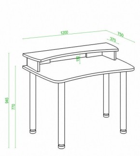 Стол компьютерный Домино Лайт СКЛ-Софт120МО+НКИЛ120 в Нягани - nyagan.mebel24.online | фото 3