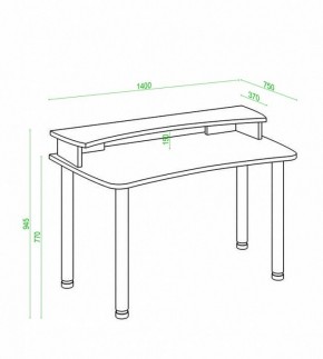 Стол компьютерный Домино Лайт СКЛ-Софт140МО+НКИЛ140 в Нягани - nyagan.mebel24.online | фото 3