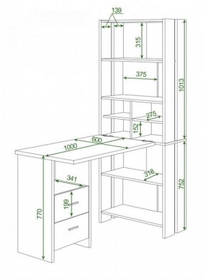 Стол компьютерный Домино Lite СТЛ-ОВ+С100Прям+ТЯЛ в Нягани - nyagan.mebel24.online | фото 2