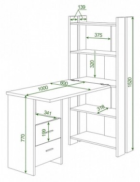 Стол компьютерный Домино Lite СТЛ-ОВ+С100Р в Нягани - nyagan.mebel24.online | фото 2