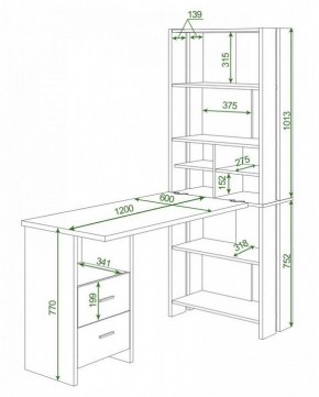 Стол компьютерный Домино Lite СТЛ-ОВ+С120Прям+ТЯЛ в Нягани - nyagan.mebel24.online | фото 2