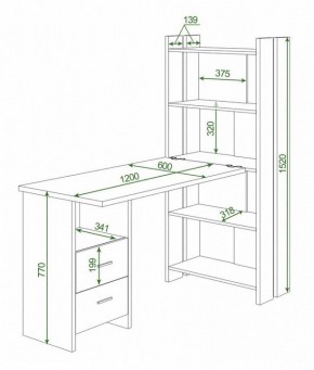 Стол компьютерный Домино Lite СТЛ-ОВ+С120Прям+ТЯЛ в Нягани - nyagan.mebel24.online | фото 2