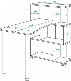 Стол компьютерный Домино нельсон СЛ-5-3СТ-2 в Нягани - nyagan.mebel24.online | фото 2