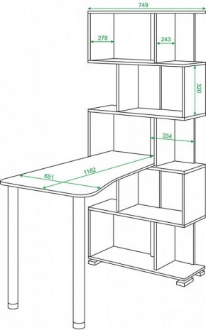 Стол компьютерный Домино нельсон СЛ-5СТ-2 в Нягани - nyagan.mebel24.online | фото 2