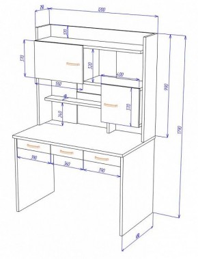 Стол компьютерный Домино Нельсон СП-33 в Нягани - nyagan.mebel24.online | фото 2