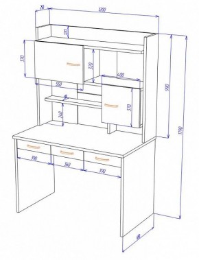 Стол компьютерный Домино Нельсон СП-33 в Нягани - nyagan.mebel24.online | фото 2
