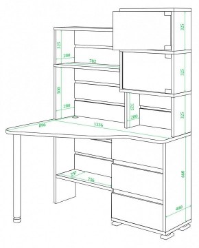 Стол компьютерный Домино нельсон СР-322 в Нягани - nyagan.mebel24.online | фото 2