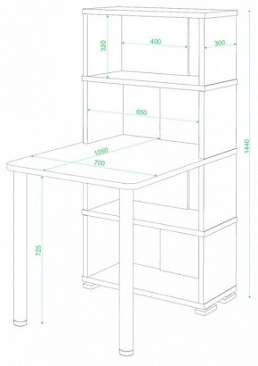 Стол компьютерный Домино СБ-10М/4 в Нягани - nyagan.mebel24.online | фото 2