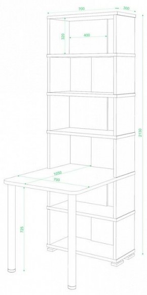 Стол компьютерный Домино СБ-10М/6 в Нягани - nyagan.mebel24.online | фото 2