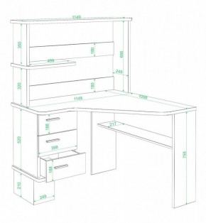 Стол компьютерный Домино СД-45 в Нягани - nyagan.mebel24.online | фото 2