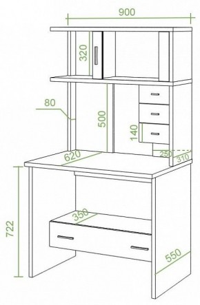 Стол компьютерный Домино СК-10М в Нягани - nyagan.mebel24.online | фото 2