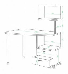 Стол компьютерный Домино СКМ-60 в Нягани - nyagan.mebel24.online | фото 2