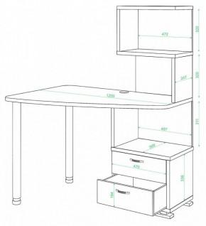 Стол компьютерный Домино СКМ-60 в Нягани - nyagan.mebel24.online | фото 2