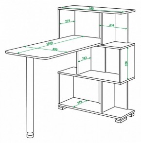 Стол компьютерный Домино СЛ-5-3СТ в Нягани - nyagan.mebel24.online | фото 2