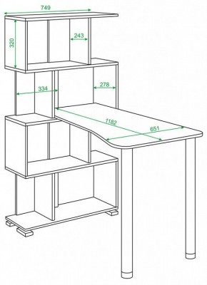 Стол компьютерный Домино СЛ-5-4СТ-2 в Нягани - nyagan.mebel24.online | фото 2
