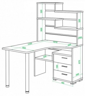 Стол компьютерный Домино СР-132-140 в Нягани - nyagan.mebel24.online | фото 2