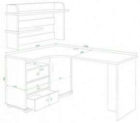 Стол компьютерный Домино СР-145 в Нягани - nyagan.mebel24.online | фото 2