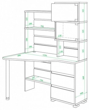 Стол компьютерный Домино СР-322 в Нягани - nyagan.mebel24.online | фото 2