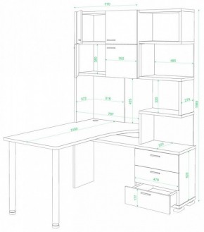 Стол компьютерный Домино СР-500М/140 в Нягани - nyagan.mebel24.online | фото 2