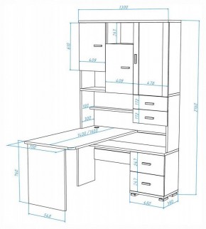 Стол компьютерный Домино СР-620-160 в Нягани - nyagan.mebel24.online | фото 2