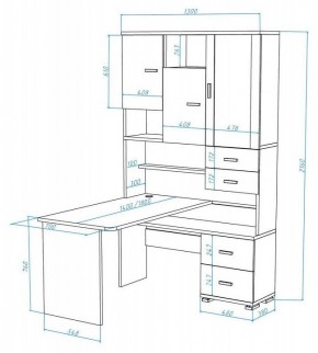 Стол компьютерный Домино СР-620/180 в Нягани - nyagan.mebel24.online | фото 2