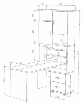 Стол компьютерный Домино СР-720/140 в Нягани - nyagan.mebel24.online | фото 2