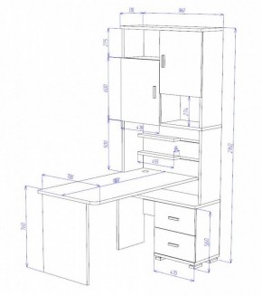 Стол компьютерный Домино СР-720/180 в Нягани - nyagan.mebel24.online | фото 2