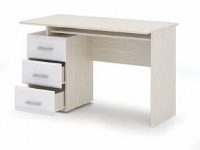 Стол компьютерный Симба Дуб белфорт-Белый глянец в Нягани - nyagan.mebel24.online | фото 2