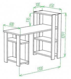 Стол компьютерный Slim СТН-110/130 в Нягани - nyagan.mebel24.online | фото 3