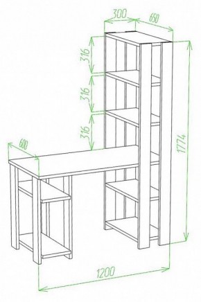 Стол компьютерный Slim СТН-180/120 в Нягани - nyagan.mebel24.online | фото 2