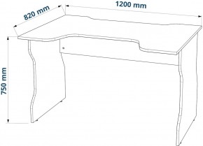 Стол компьютерный ВАРДИГ K1 120x82, антрацит/фиолетовый в Нягани - nyagan.mebel24.online | фото 3