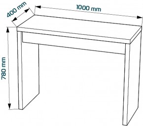 Стол косметический Энкель 100 белый в Нягани - nyagan.mebel24.online | фото 2
