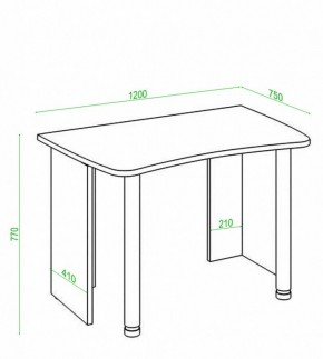 Стол офисный Домино Лайт СКЛ-Софт120 в Нягани - nyagan.mebel24.online | фото 3