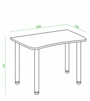 Стол офисный Домино Лайт СКЛ-Софт120МО в Нягани - nyagan.mebel24.online | фото 3