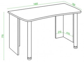 Стол офисный Домино Lite СКЛ-Софт140 в Нягани - nyagan.mebel24.online | фото 2