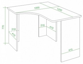 Стол письменный Домино Lite СКЛ-Угл120 в Нягани - nyagan.mebel24.online | фото 4