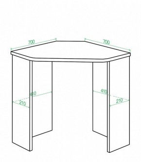 Стол письменный Домино Lite СКЛ-Угл70 в Нягани - nyagan.mebel24.online | фото 2