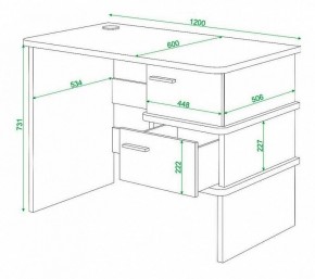 Стол письменный Домино нельсон СД-15С в Нягани - nyagan.mebel24.online | фото 3