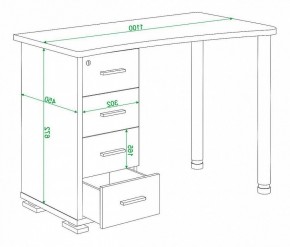 Стол письменный Домино нельсон СКМ-50 в Нягани - nyagan.mebel24.online | фото 5
