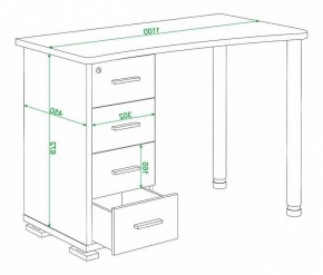 Стол письменный Домино нельсон СКМ-50 в Нягани - nyagan.mebel24.online | фото 5