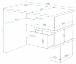 Стол письменный Домино СД-15 С в Нягани - nyagan.mebel24.online | фото 2